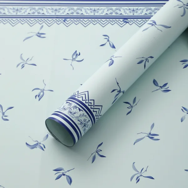 D12(02) New Leaf Print Korean Sheet "Green" (20 Sheets) 58cm x 58cm