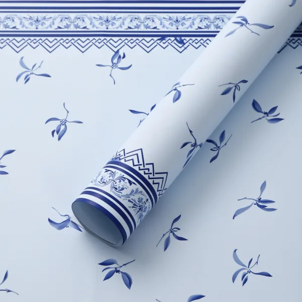 D12(04) New Leaf Print Korean Sheet "Purple" (20 Sheets) 58cm x 58cm