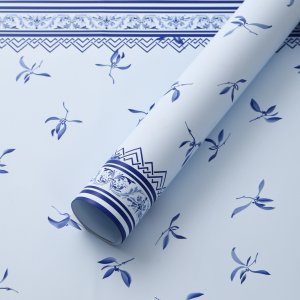 D12(04) New Leaf Print Korean Sheet "Purple" (20 Sheets) 58cm x 58cm