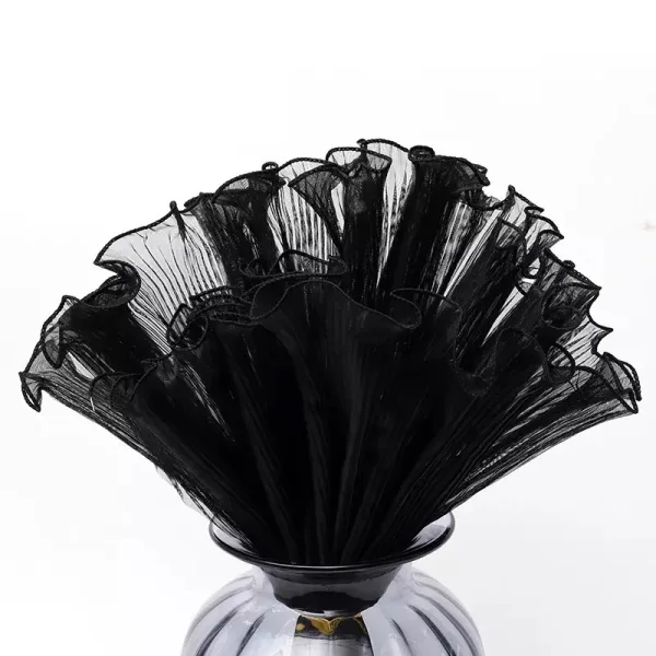 D22(01) WAVE WRAPPING MESH BLACK (1 Packet) Size 28cm x 5 Yards