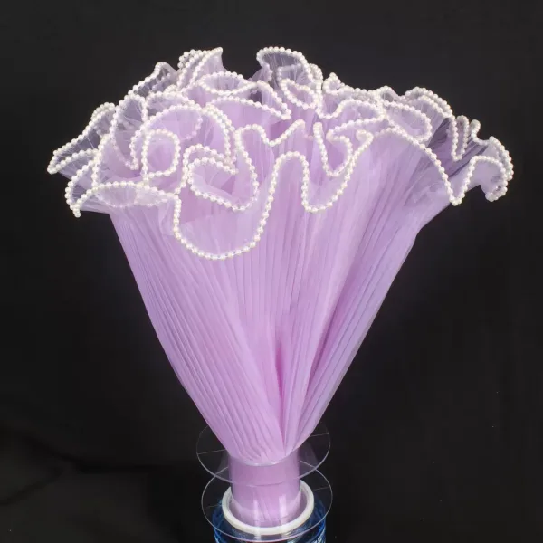 D22A(06) WAVE WRAPPING MESH WITH PEARL (1 Packet) Size 28cm x 2.5 Yards "LILAC"