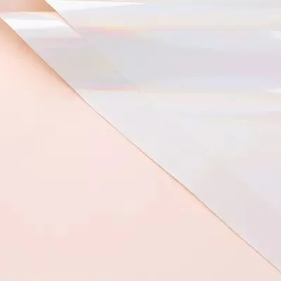 D24A(01) IRIDESCENT FROSTED SHEETS LIGHT PINK (10 Sheets) 58cm x 58cm
