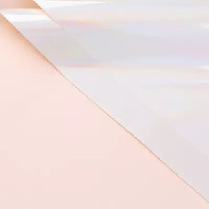D24A(01) IRIDESCENT FROSTED SHEETS LIGHT PINK (10 Sheets) 58cm x 58cm