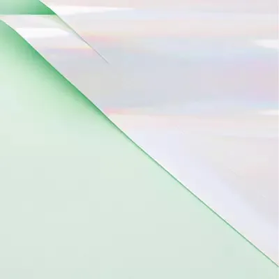 D24A(04) IRIDESCENT FROSTED SHEETS LIGHT GREEN (10 Sheets) 58cm x 58cm