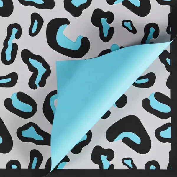 D27(01) TIGER PRINTED FROSTED SHEETS BLUE (20 Sheets) 58cm x 58cm