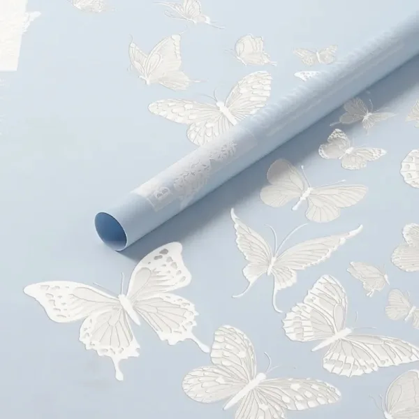 D29(04) Butterfly Printed Sheets "Blue" (20 Sheets) 58cm x 58cm