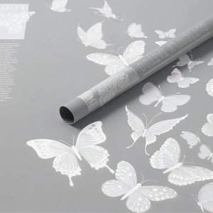 D29(06) Butterfly Printed Sheets "Grey" (20 Sheets) 58cm x 58cm
