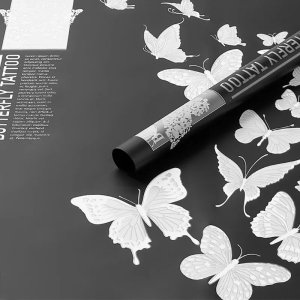 D29(07) Butterfly Printed Sheets "Black" (20 Sheets) 58cm x 58cm