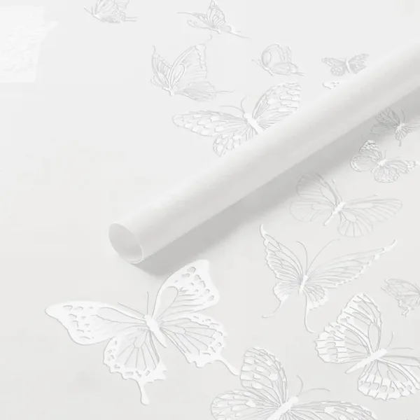 D29(08) Butterfly Printed Sheets "White" (20 Sheets) 58cm x 58cm