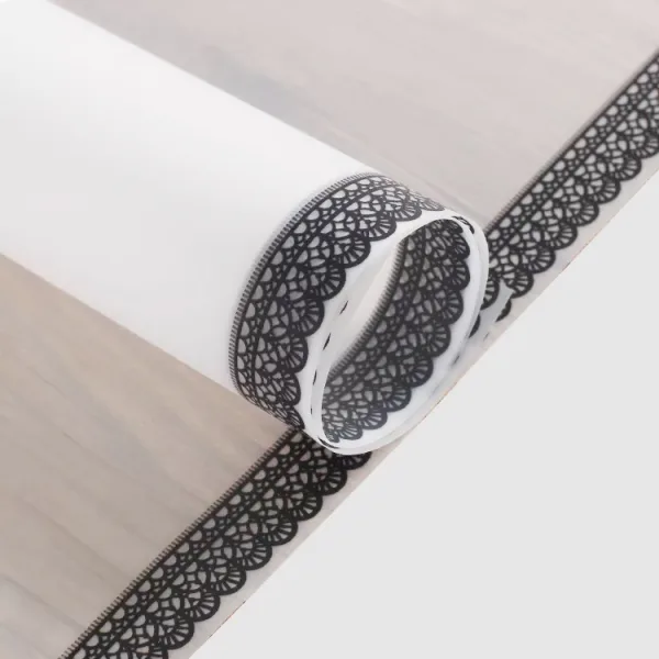 D30(01) LACE BORDER FROSTED SHEETS WHITE (20 Sheets) 58cm x 58cm