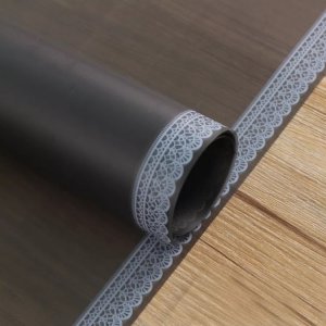 D30(07) LACE BORDER FROSTED SHEETS "Black and Grey" (20 Sheets) 58cm x 58cm