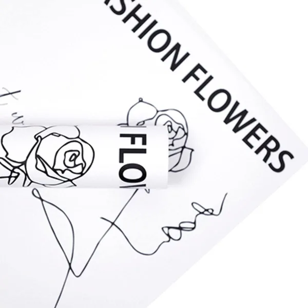 D31(03) Fashion Flower Printed "White" (20 Sheets) 58cm x 58cm