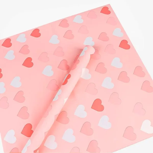 D32(03) Neon Heart Korean sheet "Pink" (20 Sheets) 58cm x 58cm