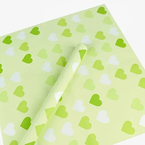D32(06) Neon Heart Korean sheet "Green" (20 Sheets) 58cm x 58cm