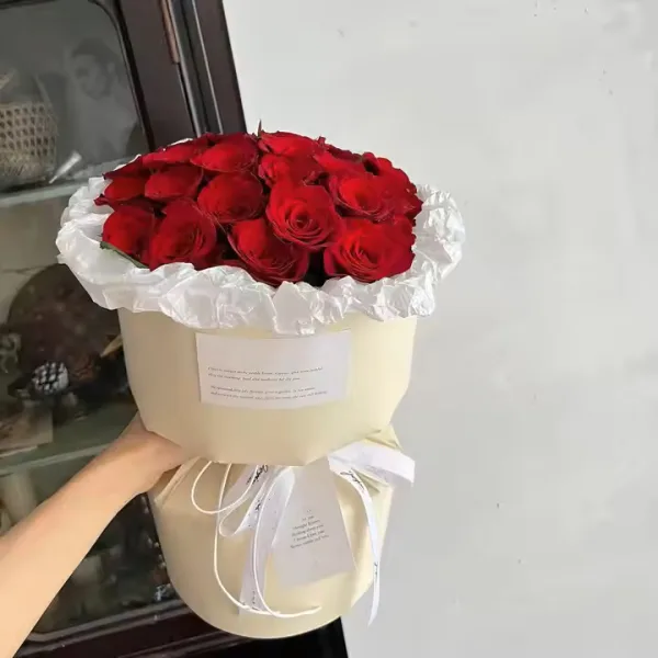 D33(05) Circular Flower Boquet Holder "L. Green" (5 Sheets) 36cm x 66cm