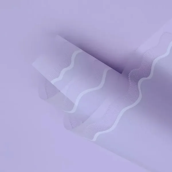 D36(04) SEA WAVES BORDER FROSTED SHEETS PURPLE 04