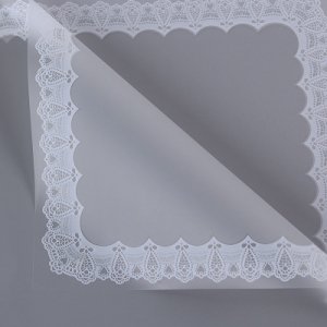 D37(07) COTTON TYPE BORDER FROSTED SHEETS "Grey" (20 Sheets) 58cm x 58cm