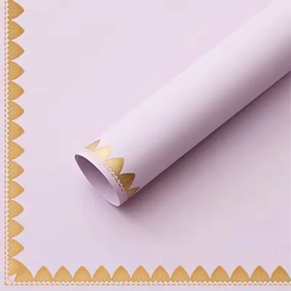 D38(05) Pastel Color with lace Border Korean Sheet, (20 Sheets) 57cm x 27cm "Lilac"