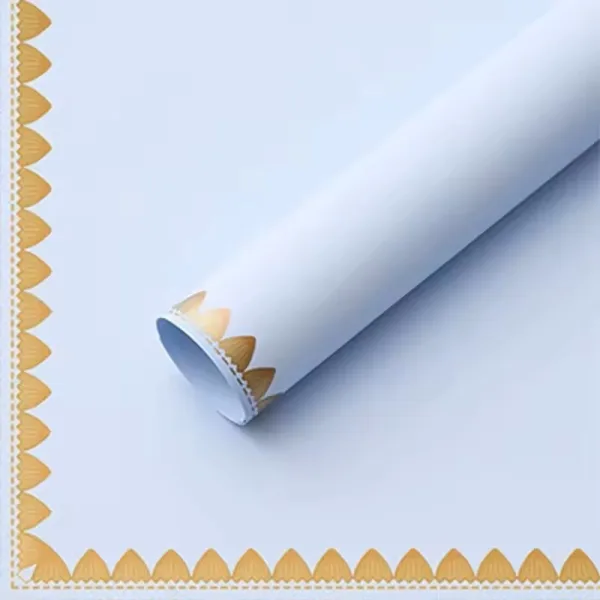 D38(06) Pastel Color with lace Border Korean Sheet, (20 Sheets) 57cm x 27cm "L. Blue"