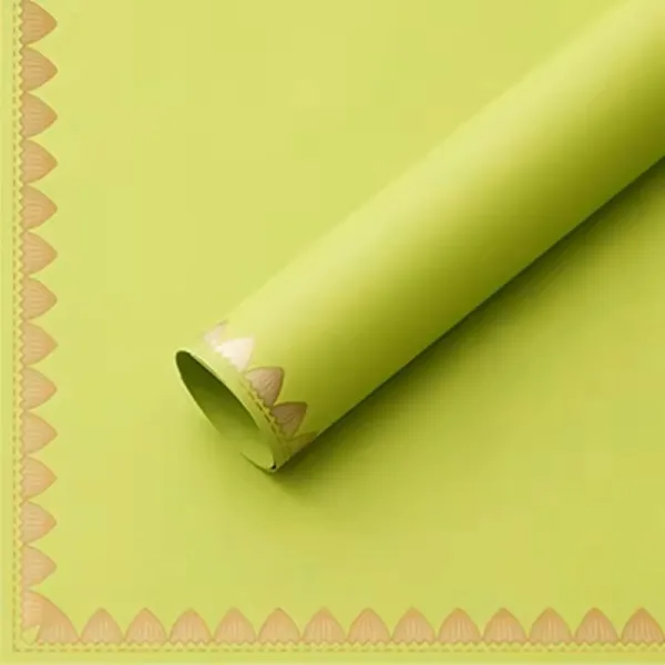 D38(07) Pastel Color with lace Border Korean Sheet, (20 Sheets) 57cm x 27cm "Mint Green"