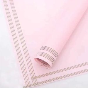 D40(02) LINE BORDER FROSTED SHEETS "PINK" (20 Sheets) 58cm x 58cm