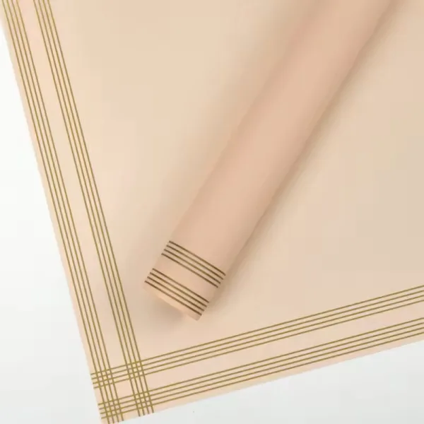 D40(03) LINE BORDER FROSTED SHEETS "BROWN" (20 Sheets) 58cm x 58cm