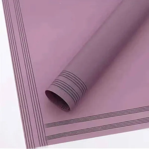 D40(04) LINE BORDER FROSTED SHEETS "TARO" (20 Sheets) 58cm x 58cm