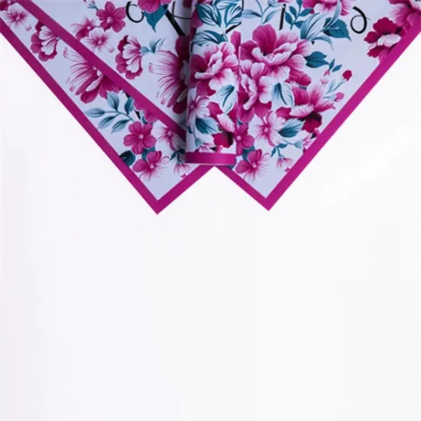 D41(02) FLOWER PRINT FROSTED SHEETS "Sky Blue" (20 Sheets) 58cm x 58cm