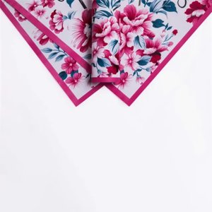 D41(05) FLOWER PRINT FROSTED SHEETS "White" (20 Sheets) 58cm x 58cm