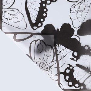 D50(05) BUTTERFLY MATT-PAPER SHEETS "BLACK" (20 Sheets) 58cm x 58cm