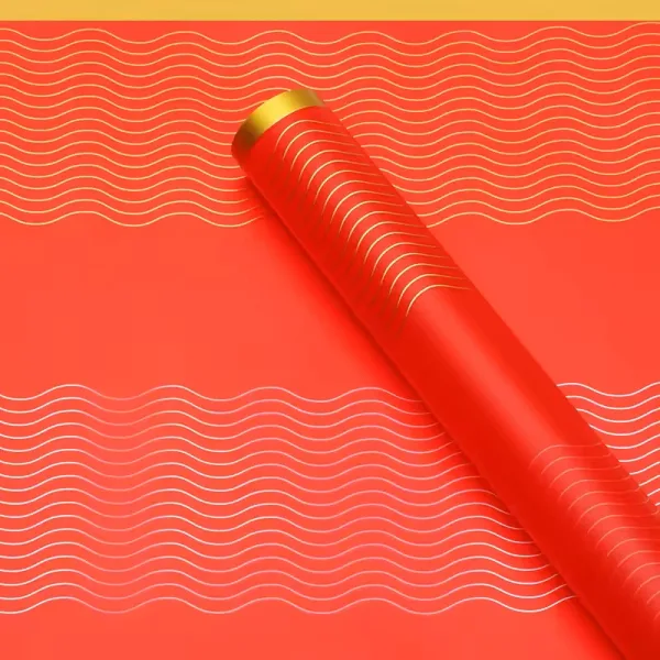 D52(05) Zig Zag outline Printed Sheet, (20 Sheets) 57cm x 57cm "Red"