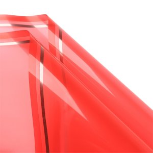 D6(03) Glossy Translucent Golden Border "Red" (20 Sheets) 58cm x 58cm