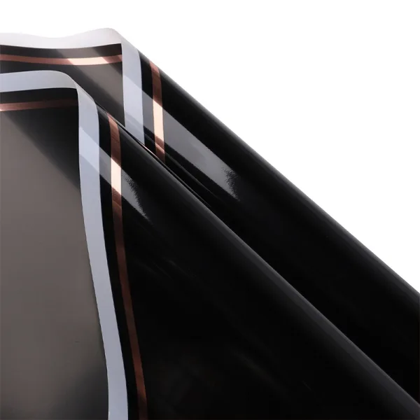 D6(4) Glossy Translucent Golden Border "Black" (20 Sheets) 58cm x 58cm