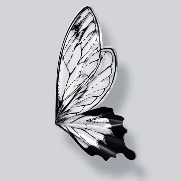 D73A(01) BOPP Butterfly Wrapping Sheet "BLACK" (10 Sheets) 50cm x 56cm