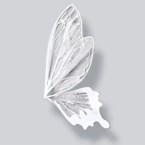 D73A(02) BOPP Butterfly Wrapping Sheet "WHITE" (10 Sheets) 50cm x 56cm