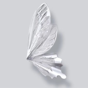 D73A(04) BOPP Butterfly Wrapping Sheet "SILVER" (10 Sheets) 50cm x 56cm