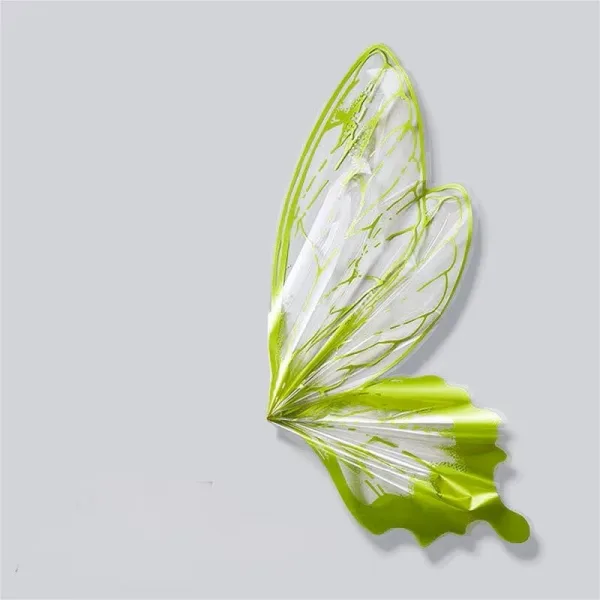D73A(05) BOPP Butterfly Wrapping Sheet "GREEN" (10 Sheets) 50cm x 56cm