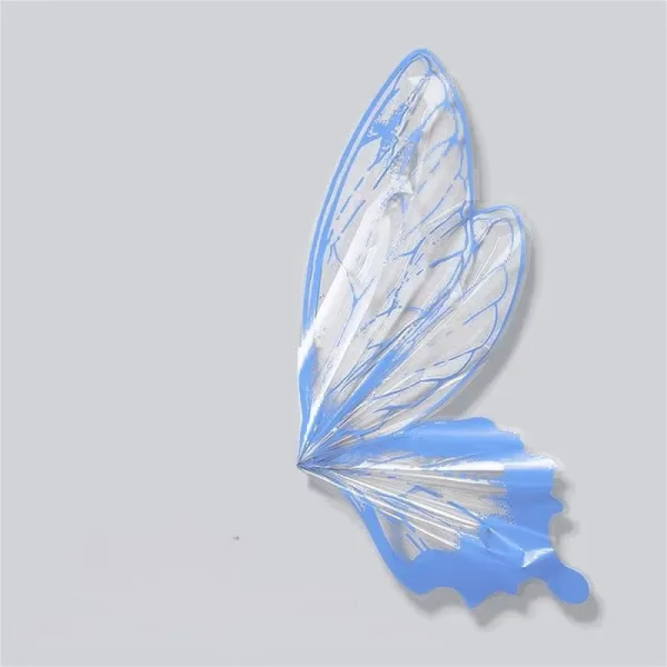 D73A(07) BOPP Butterfly Wrapping Sheet "BLUE" (10 Sheets) 50cm x 56cm