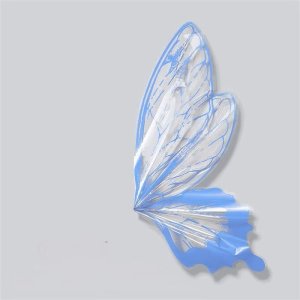 D73A(07) BOPP Butterfly Wrapping Sheet "BLUE" (10 Sheets) 50cm x 56cm