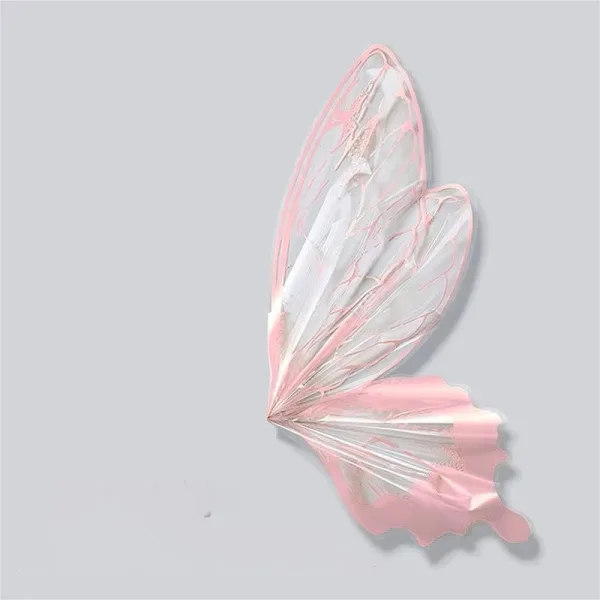 D73A(08) BOPP Butterfly Wrapping Sheet "PINK" (10 Sheets) 50cm x 56cm