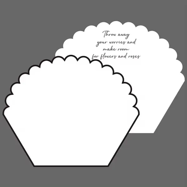 D75(02) Unique Petal Rose Wrapping Sheet "BLACK" (10 Sheets) 55cm x 44cm