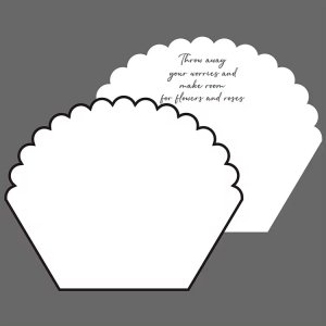 D75(02) Unique Petal Rose Wrapping Sheet "BLACK" (10 Sheets) 55cm x 44cm