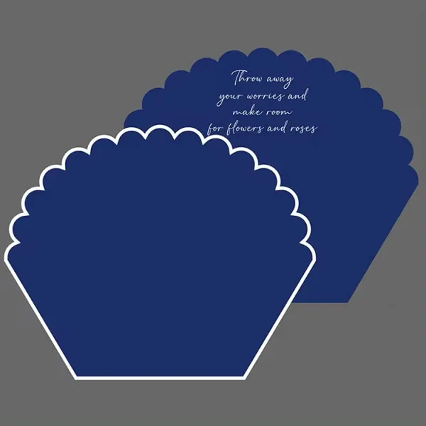 D75(06) Unique Petal Rose Wrapping Sheet "R. BLUE" (10 Sheets) 55cm x 44cm