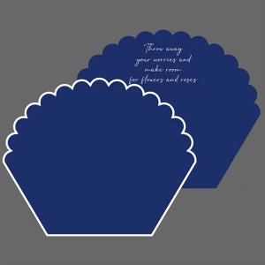 D75(06) Unique Petal Rose Wrapping Sheet "R. BLUE" (10 Sheets) 55cm x 44cm