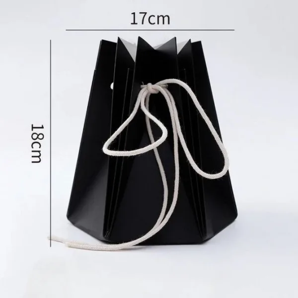 D78 Rigid Flower Packing Bag "Black" Size 18x17cm