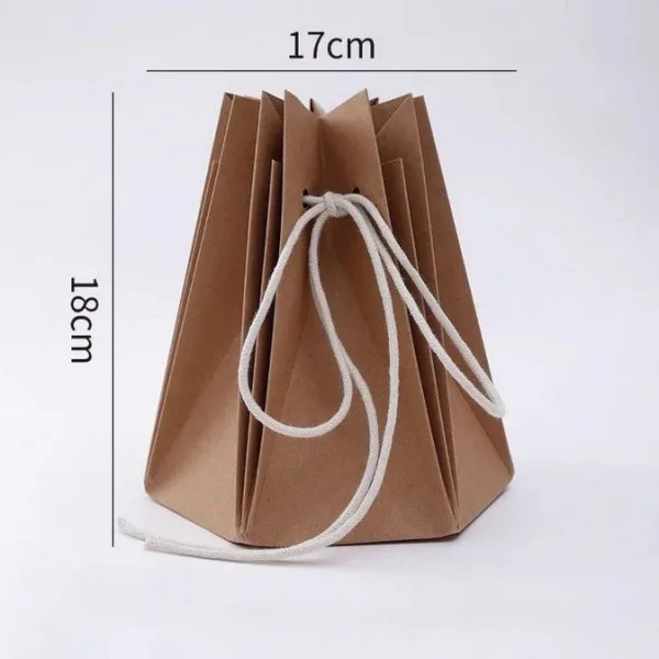 D78 Rigid Flower Packing Bag "Brown" Size 18x17cm