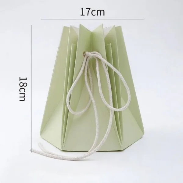 D78 Rigid Flower Packing Bag "L. Green " Size 18x17cm