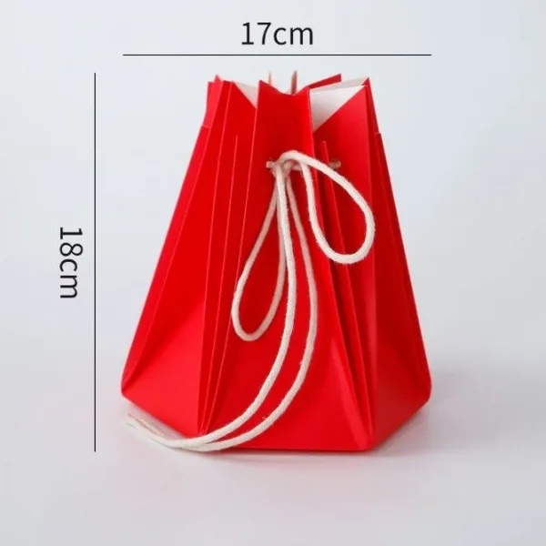 D78 Rigid Flower Packing Bag "Red" Size 18x17cm