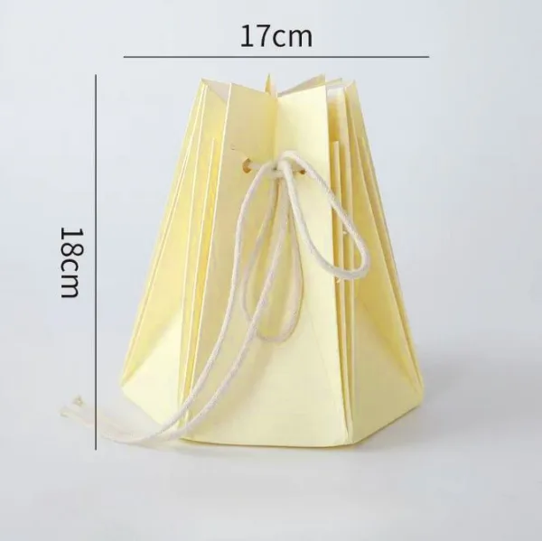 D78 Rigid Flower Packing Bag "L.Yellow" Size 18x17cm