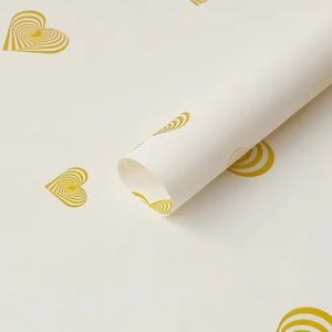D8(01) Zebra Hearts Print "White" (20 Sheets) 58cm x 58cm
